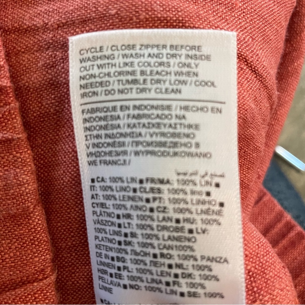 Athleta Retreat 100% Linen High Rise Wide Leg Pant,  Terracotta, Sz Small - Picture 14 of 16